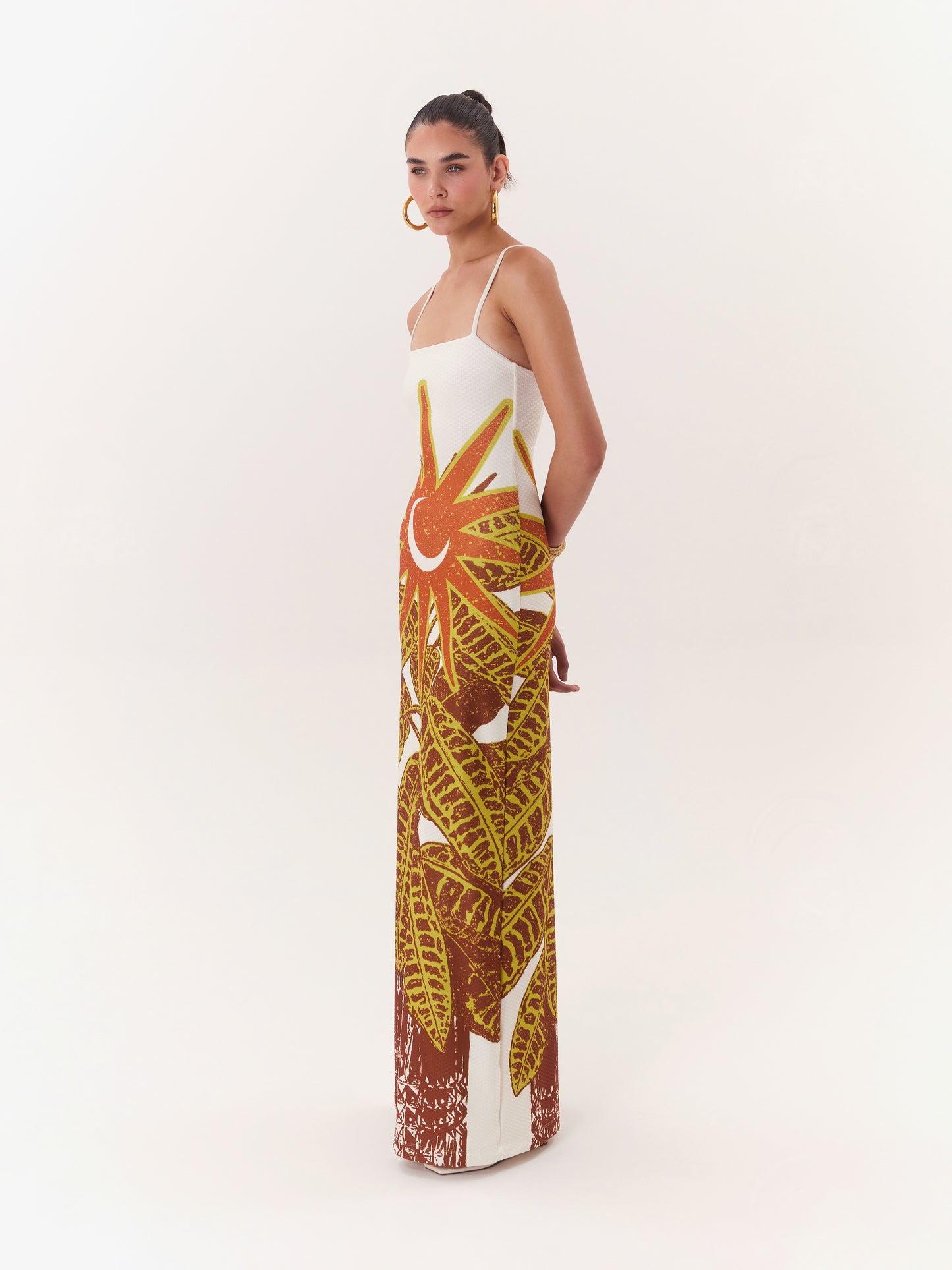 SOLAR STRAIGHT MAXI DRESS BROWN