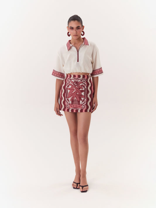 SOLAR MINI SKIRT WINE