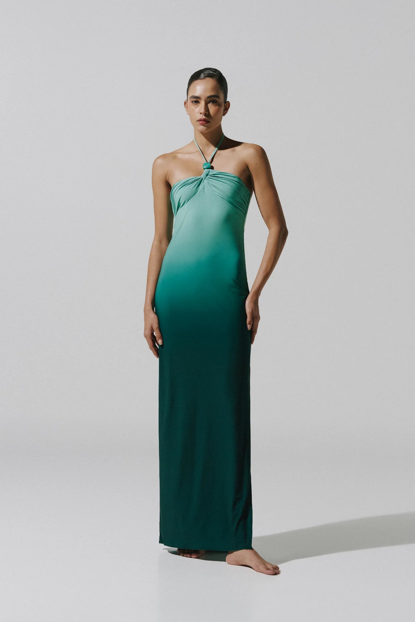 BARI GREEN LAGOON MAXI DRESS
