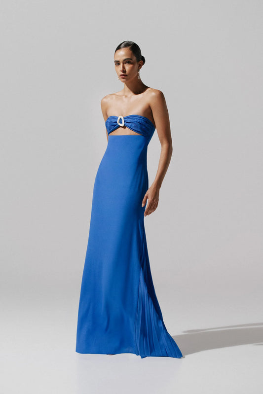 AMAN CAPRI BLUE MAXI DRESS