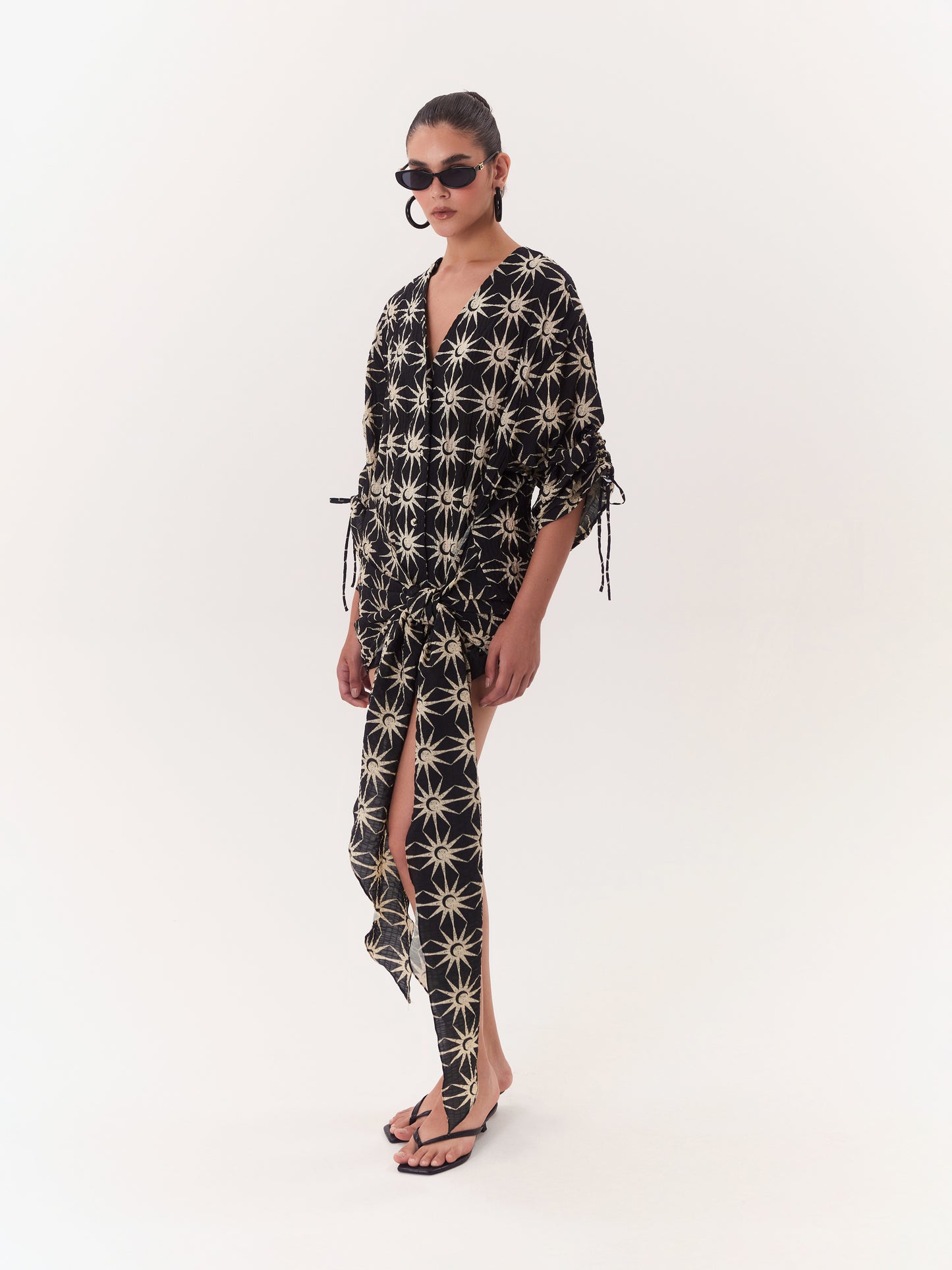 SOLAR WRAP DRESS BLACK