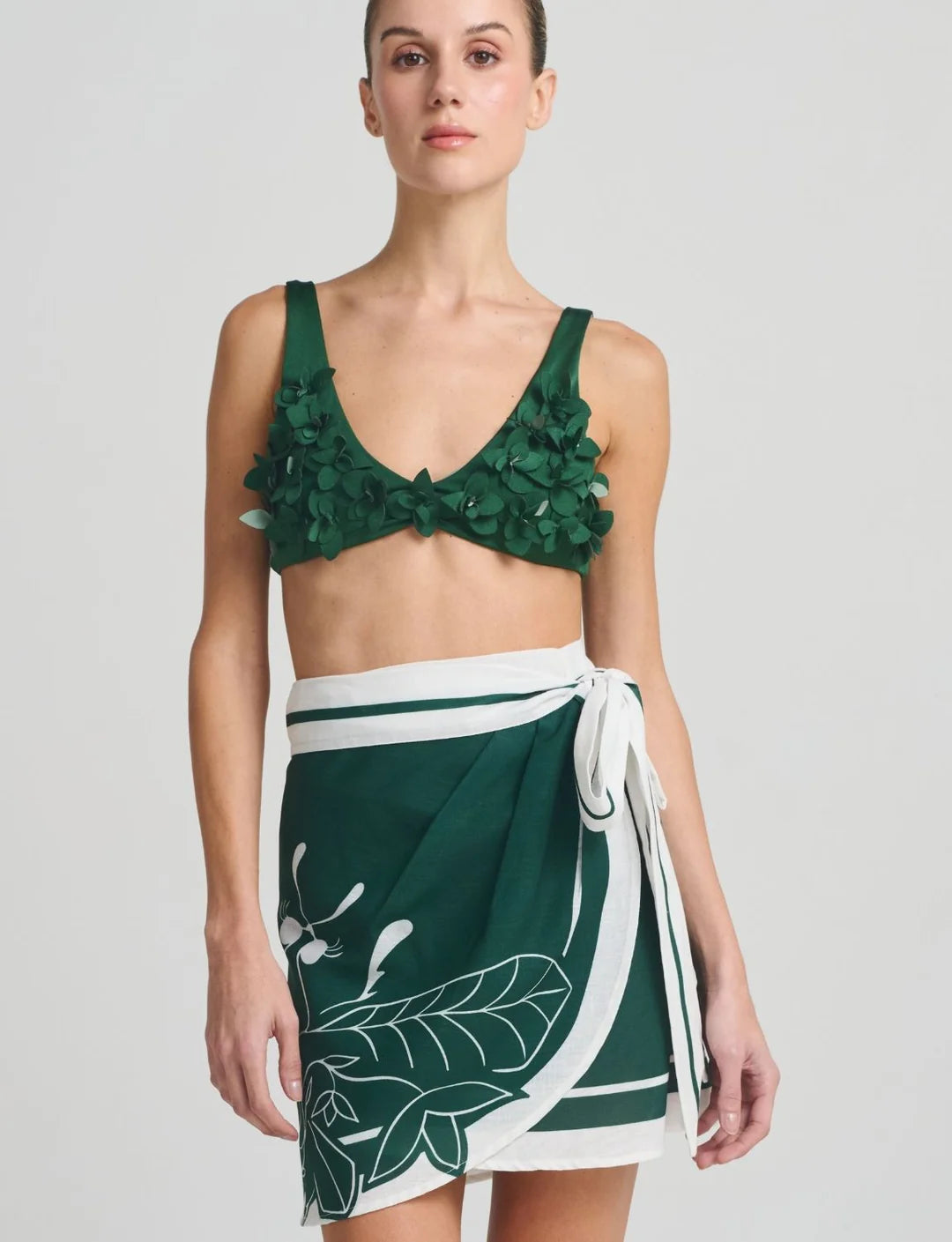 SAVIRA GREEN SKIRT