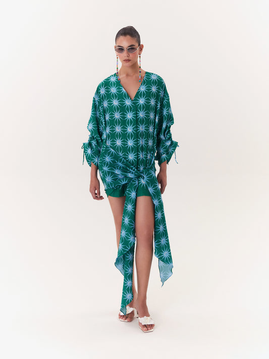 SOLAR WRAP DRESS GREEN