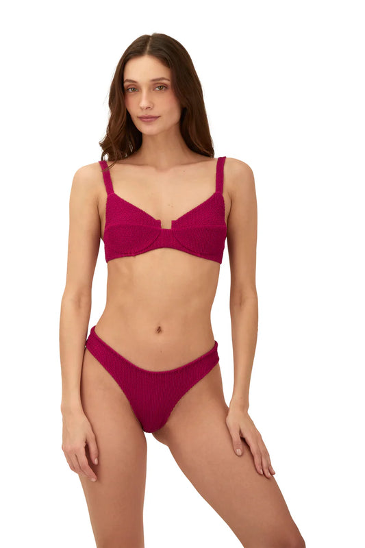 MAJESTIC & PARAMOUNT TEXTURED RASPBERRY BIKINI