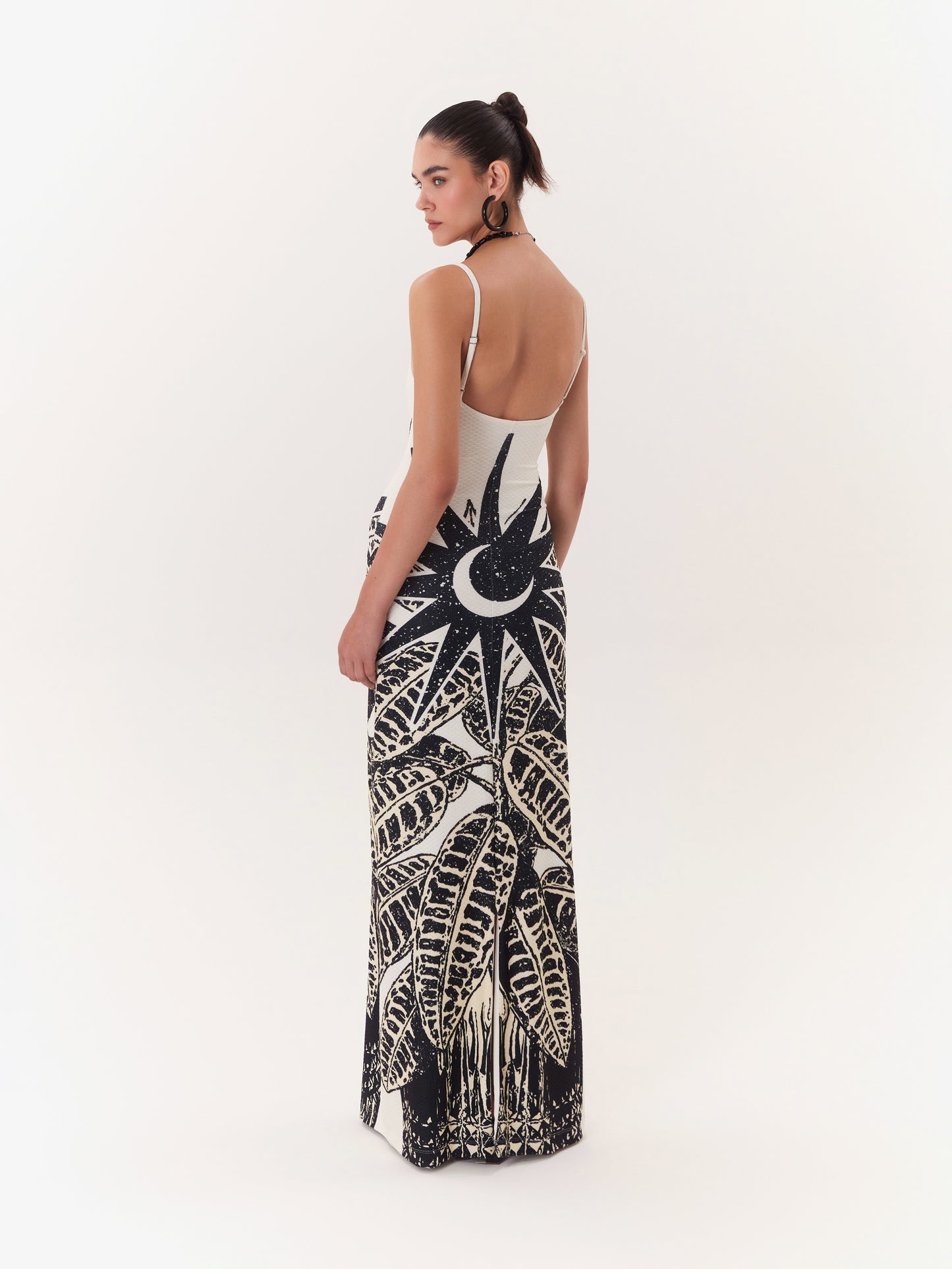 SOLAR STRAIGHT MAXI DRESS BLACK