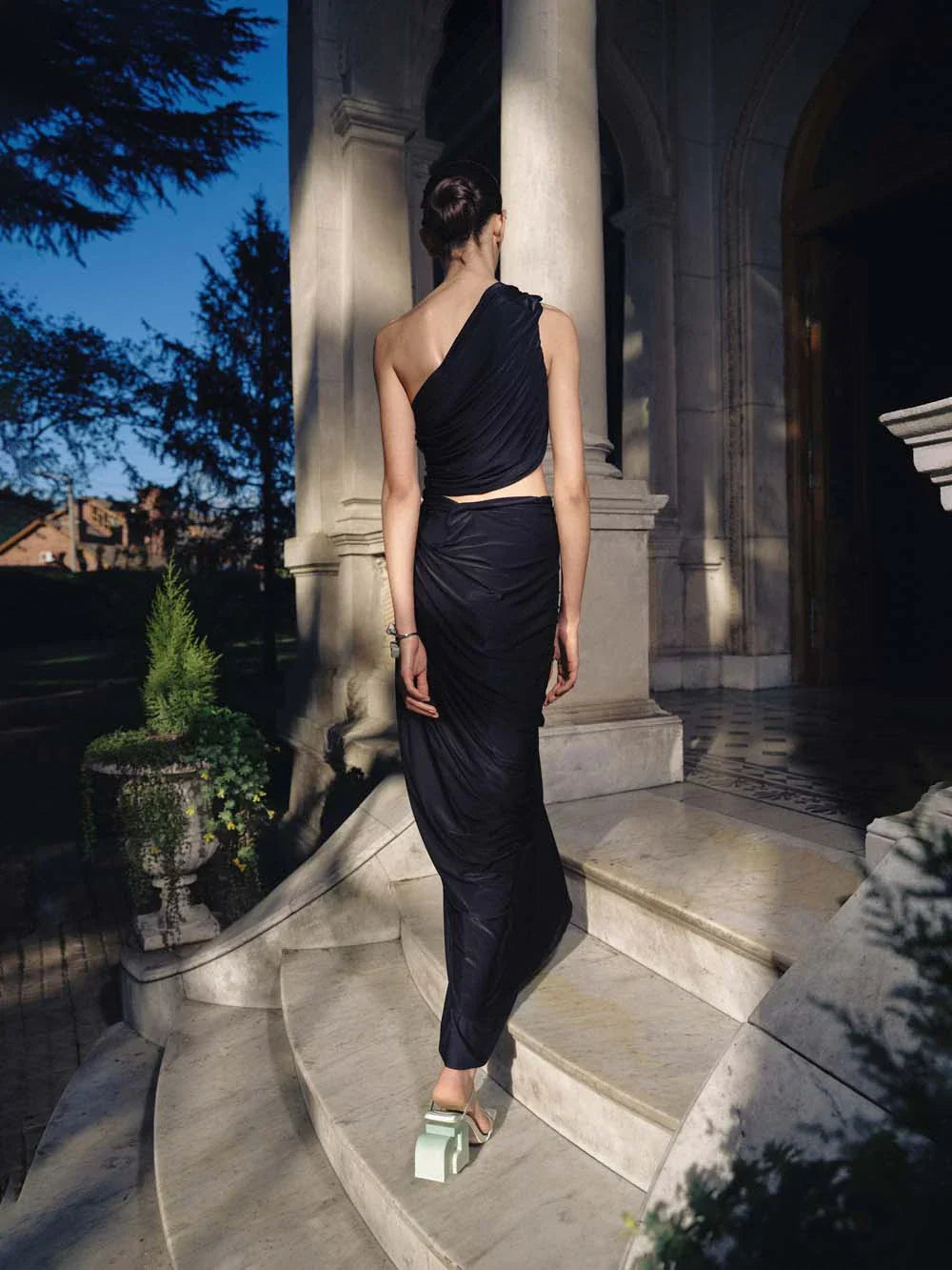 AURORA CHARCOAL DRESS