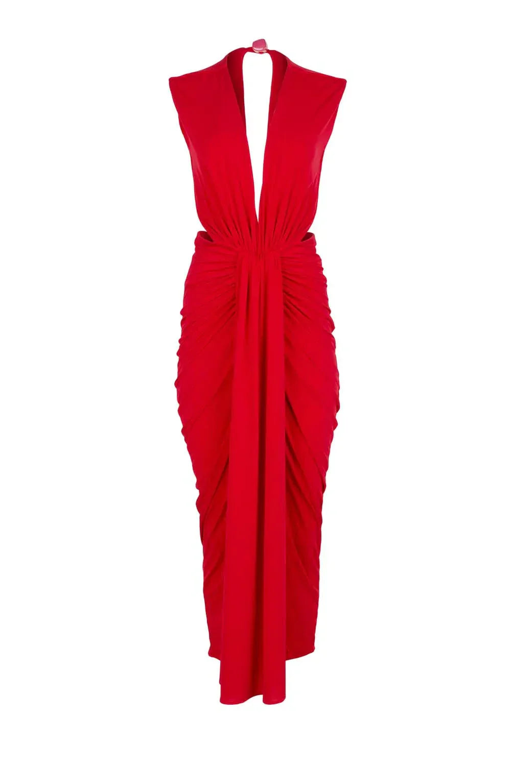 NIA ORANGE RED DRESS