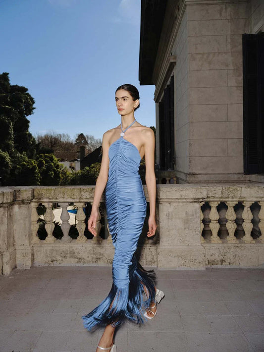ZOE PLATED DRESS
