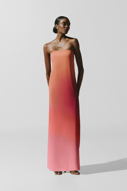 NARA MAXI ARANCIA DRESS