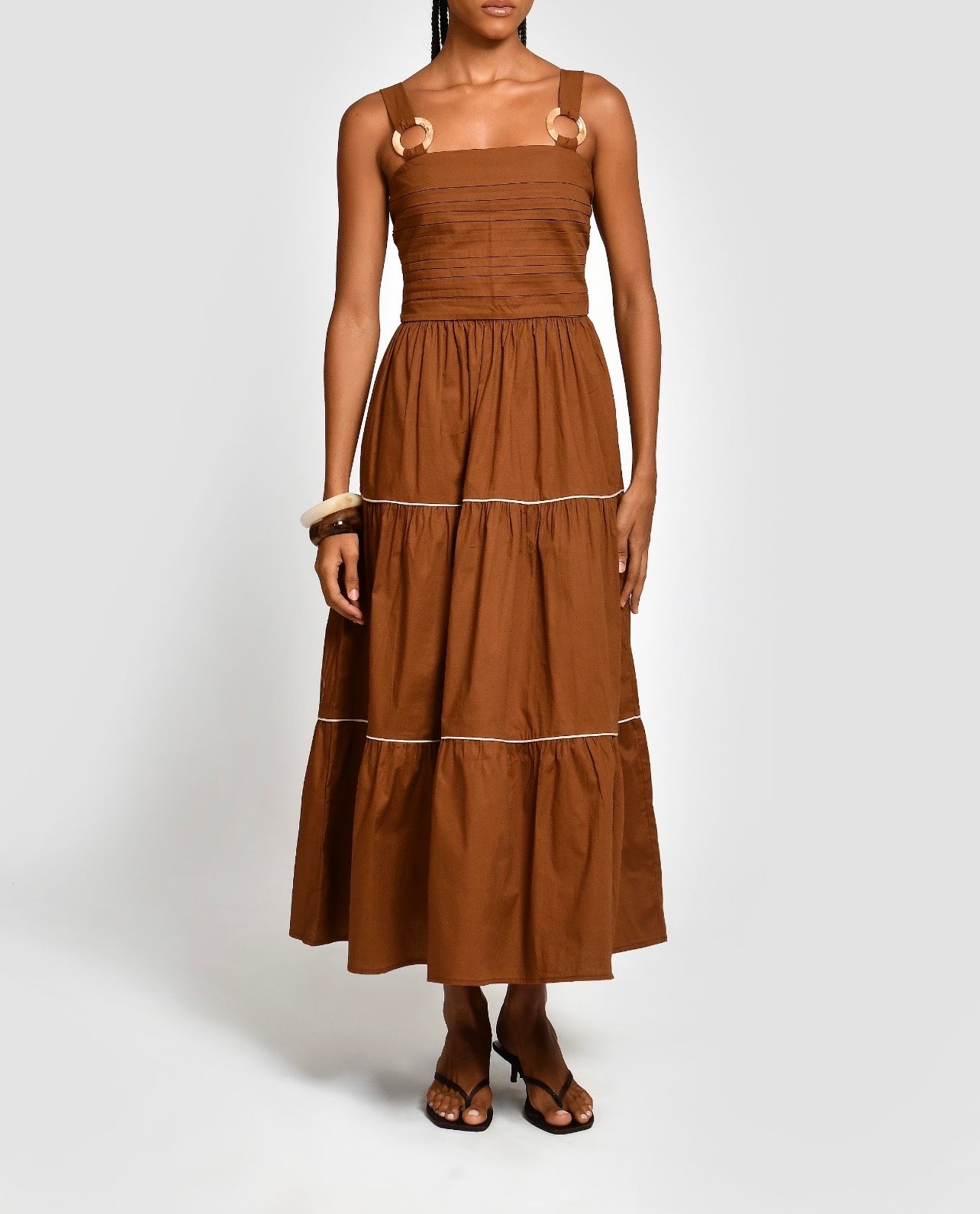 GINEVRITA BROWN DRESS