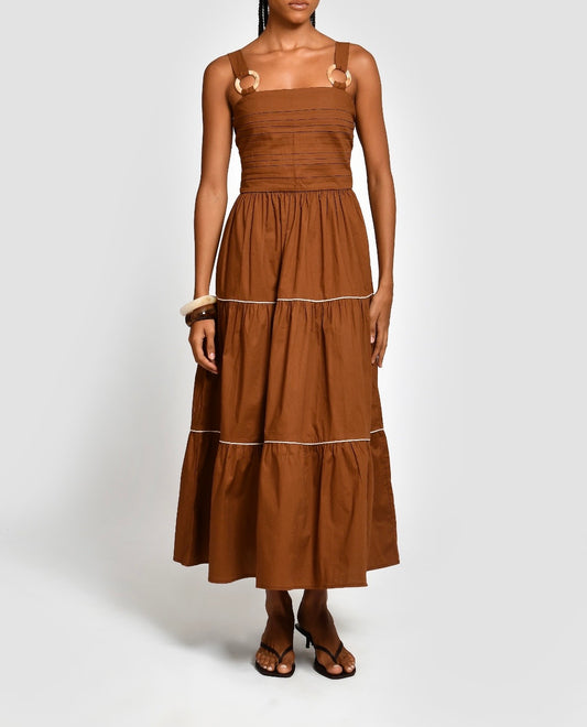 GINEVRITA BROWN DRESS