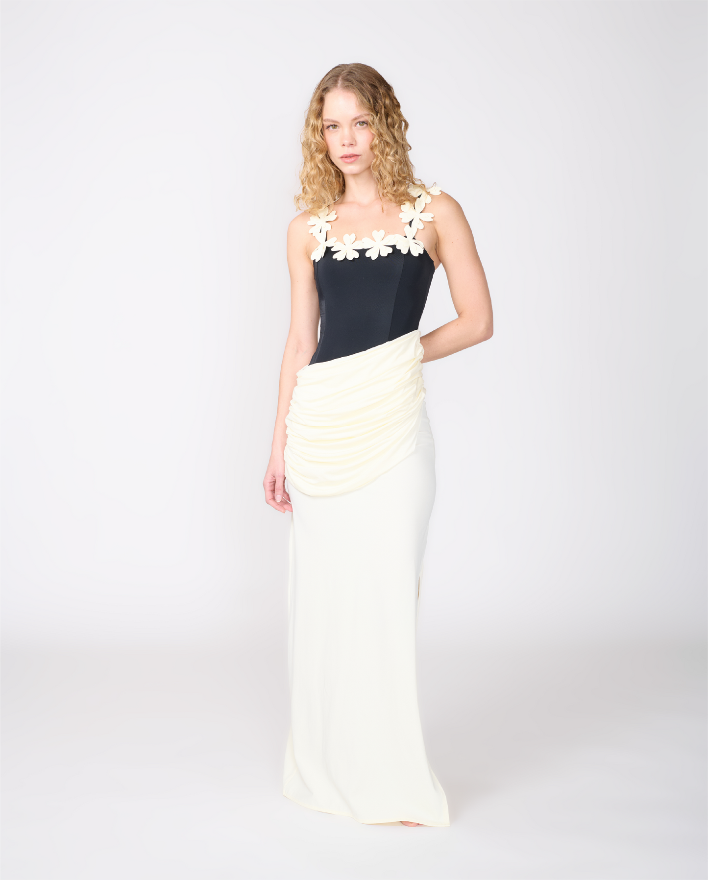 ERIKA BLACK AND WHITE DRESS