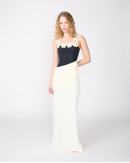 ERIKA BLACK AND WHITE DRESS