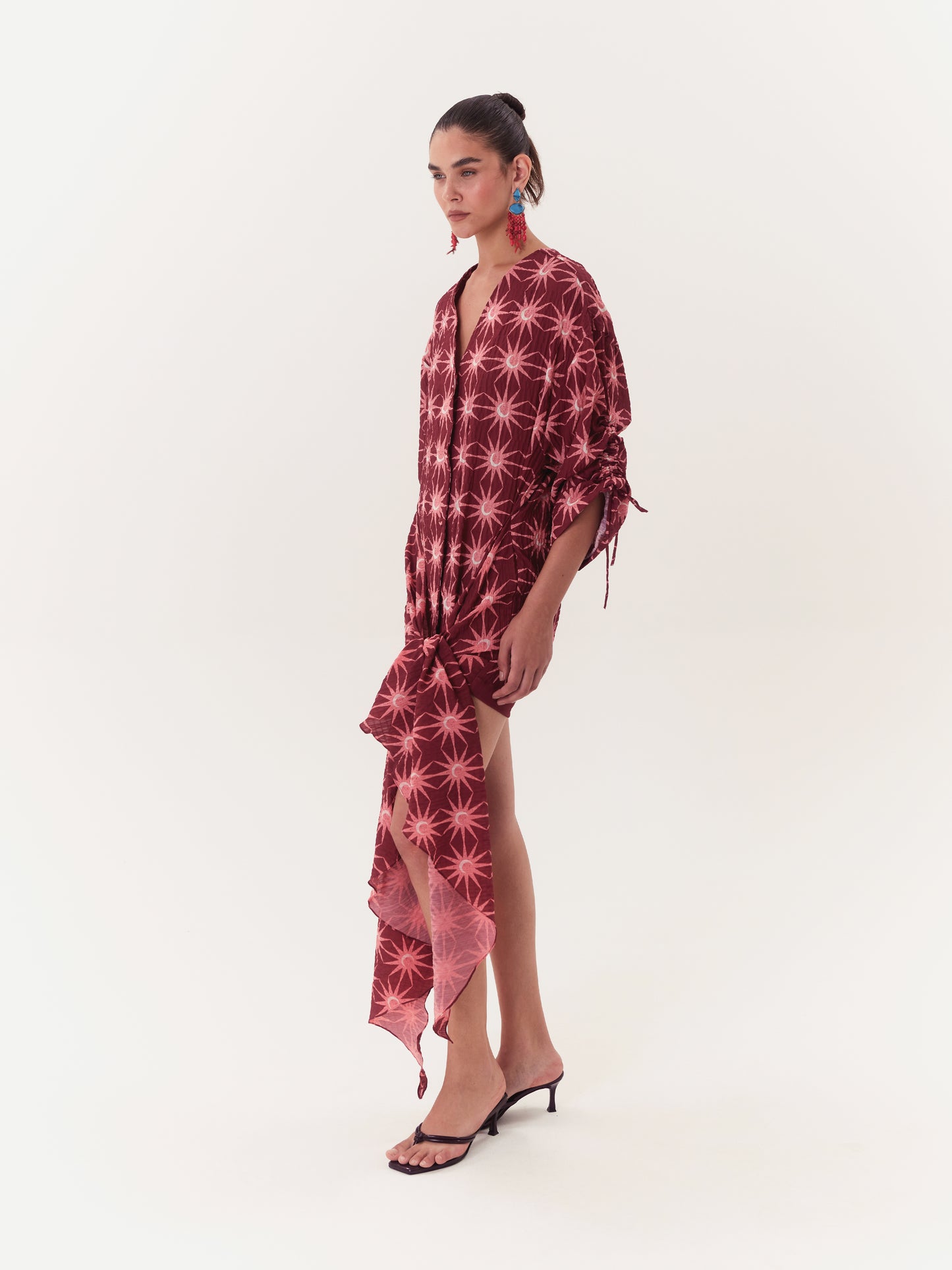 SOLAR WRAP DRESS WINE