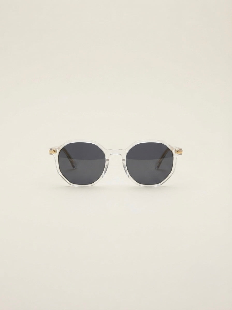 CLEAR ROUND SUNGLASSES