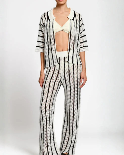 LAURENT & SIRO BLACK KNITTED SET