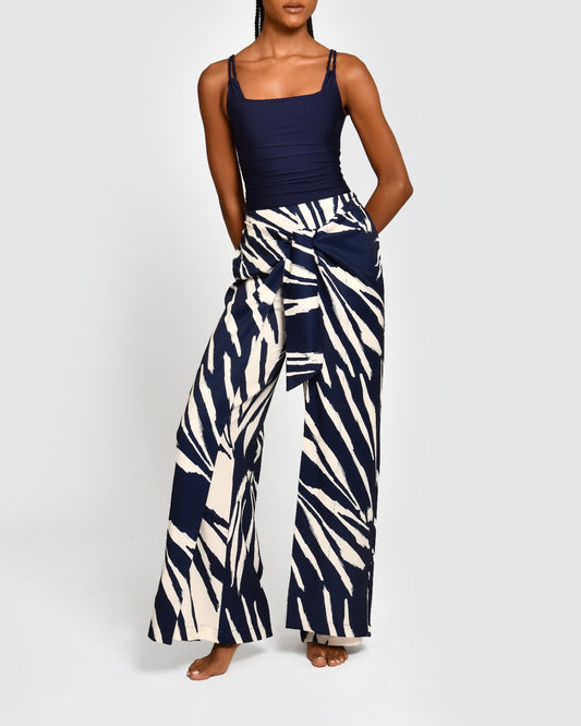 CAMILLE NAVY SHELLS PANTS