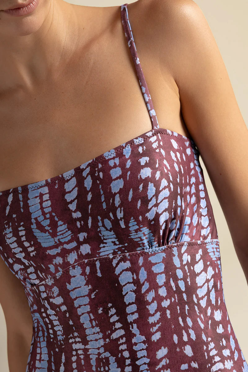 SNAKE BURGUNDY ONE PIECE
