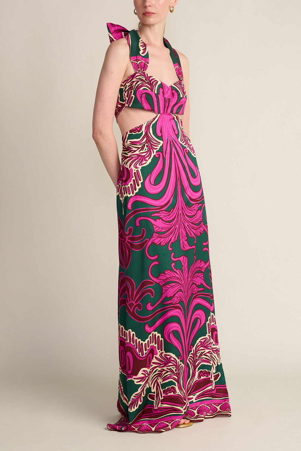 CATALAN DRESS CHERRY JUNGLE