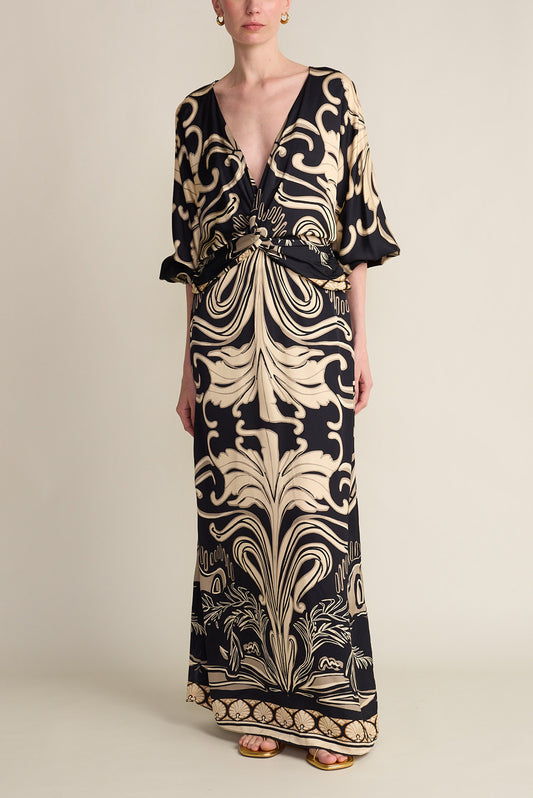 TETUAN DRESS DARK JUNGLE