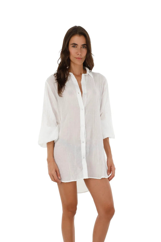 WHITE AKUMAL SHIRT