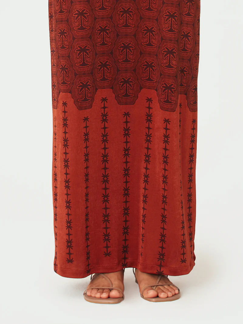 VITROLA MAXI DRESS TERRACOTTA