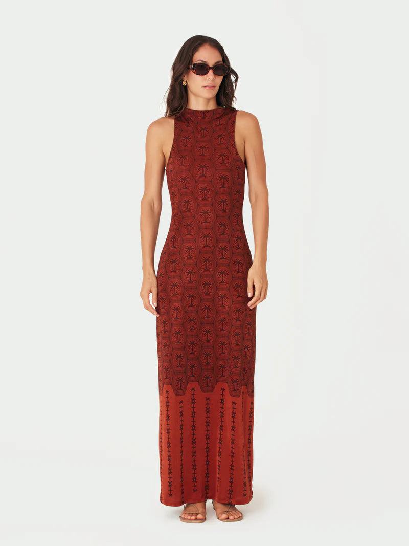VITROLA MAXI DRESS TERRACOTTA