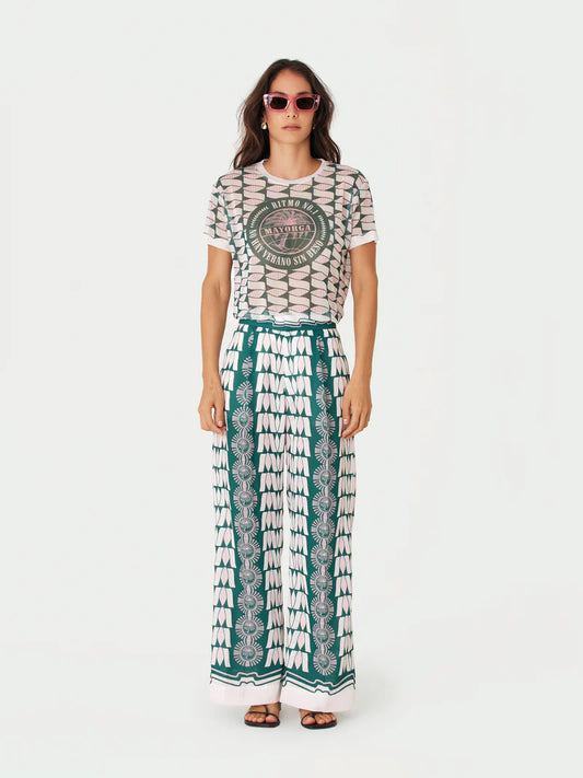 RECORD MESH GREEN TSHIRT
