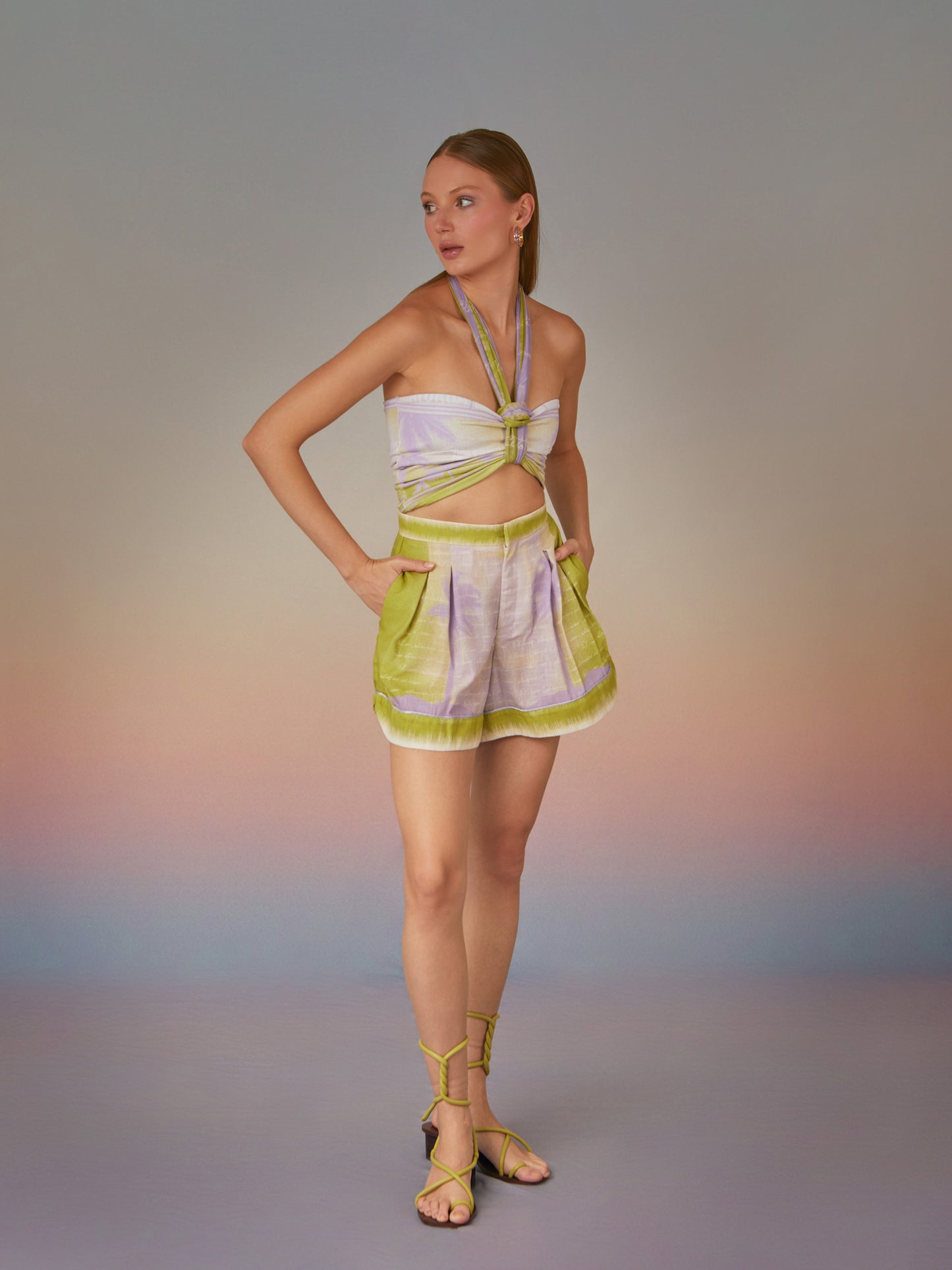 SOCIAL CLUB LIME SHORTS