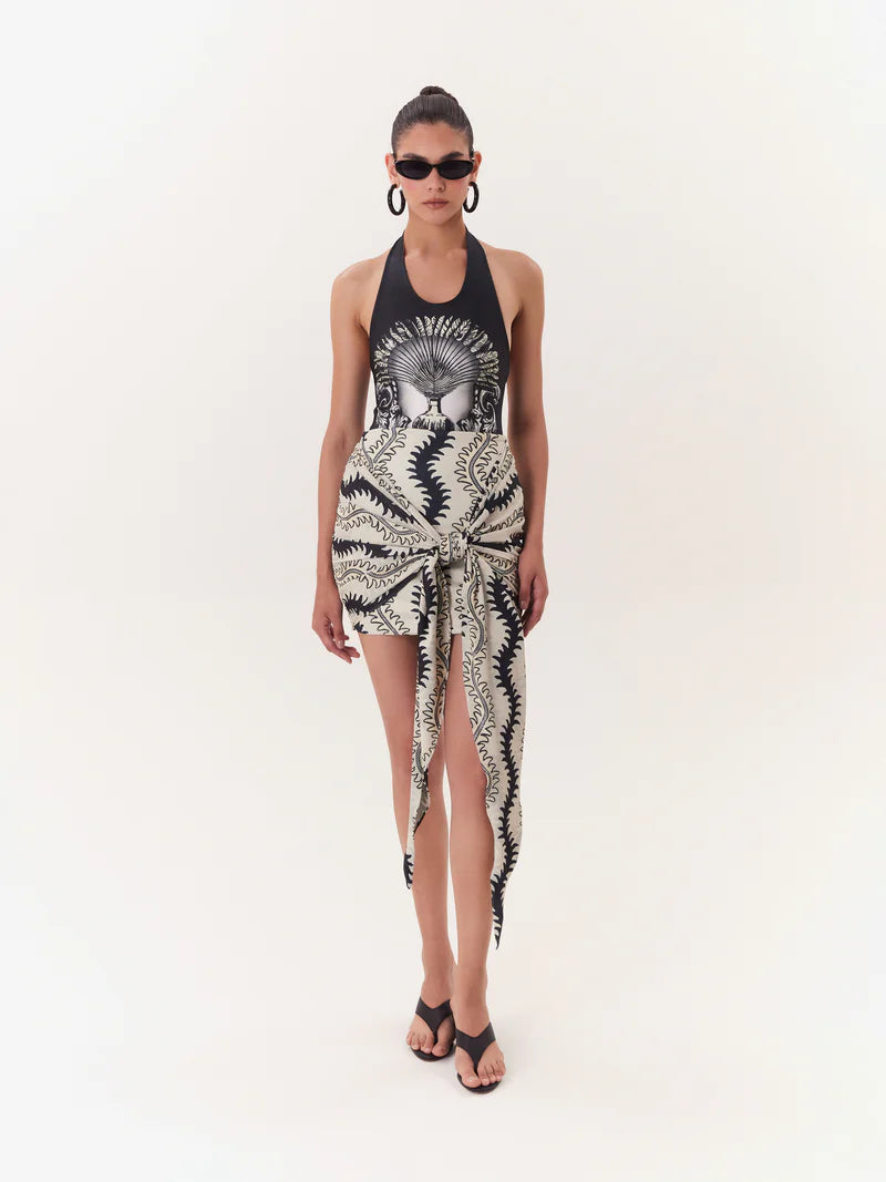 SKIRT STRETCH BLACK SOLAR