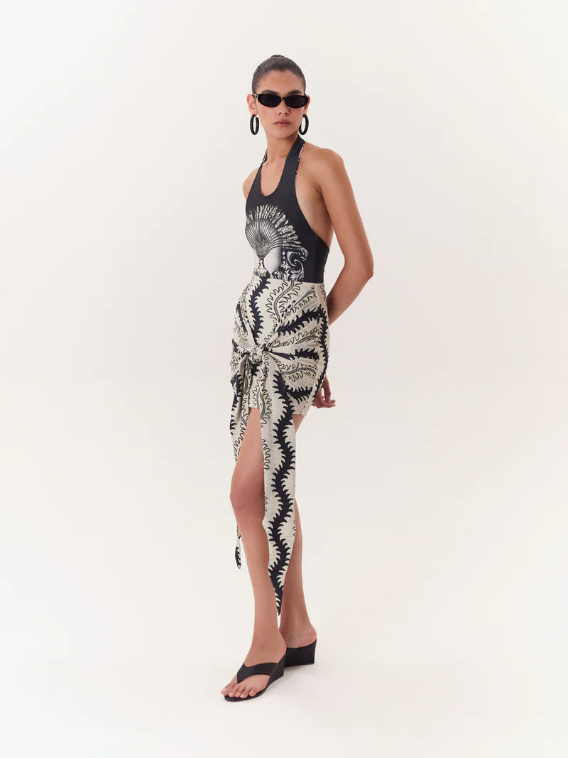 SKIRT STRETCH BLACK SOLAR