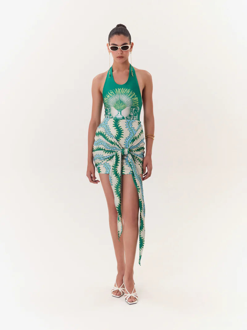 SKIRT STRETCH GREEN SOLAR