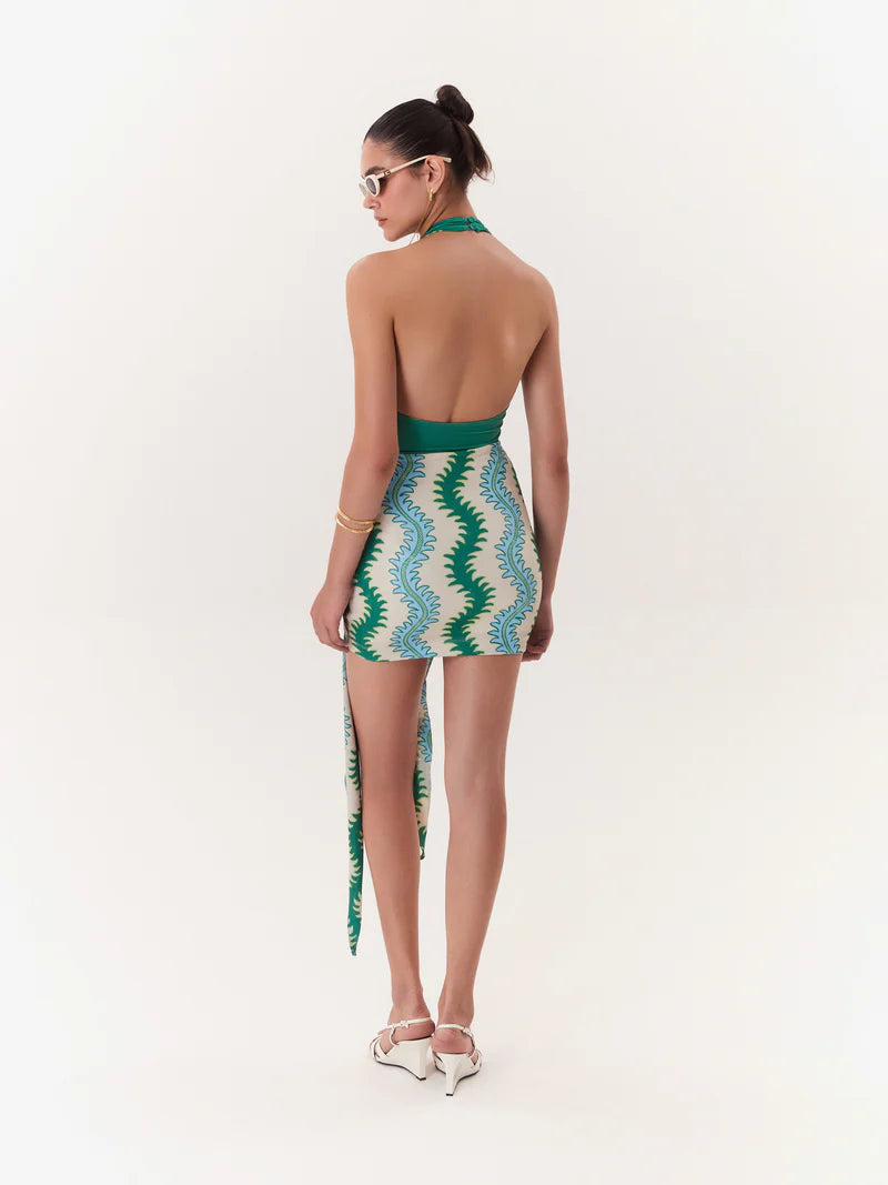 SKIRT STRETCH GREEN SOLAR