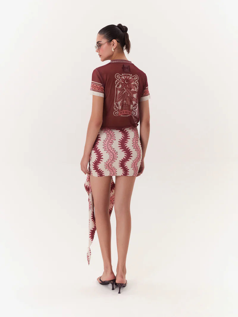 SKIRT STRETCH WINE SOLAR