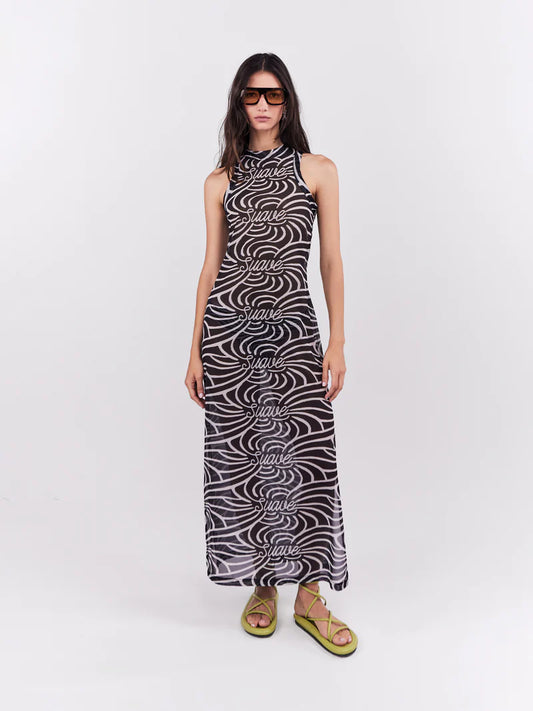 SUAVE MESH DRESS BLACK