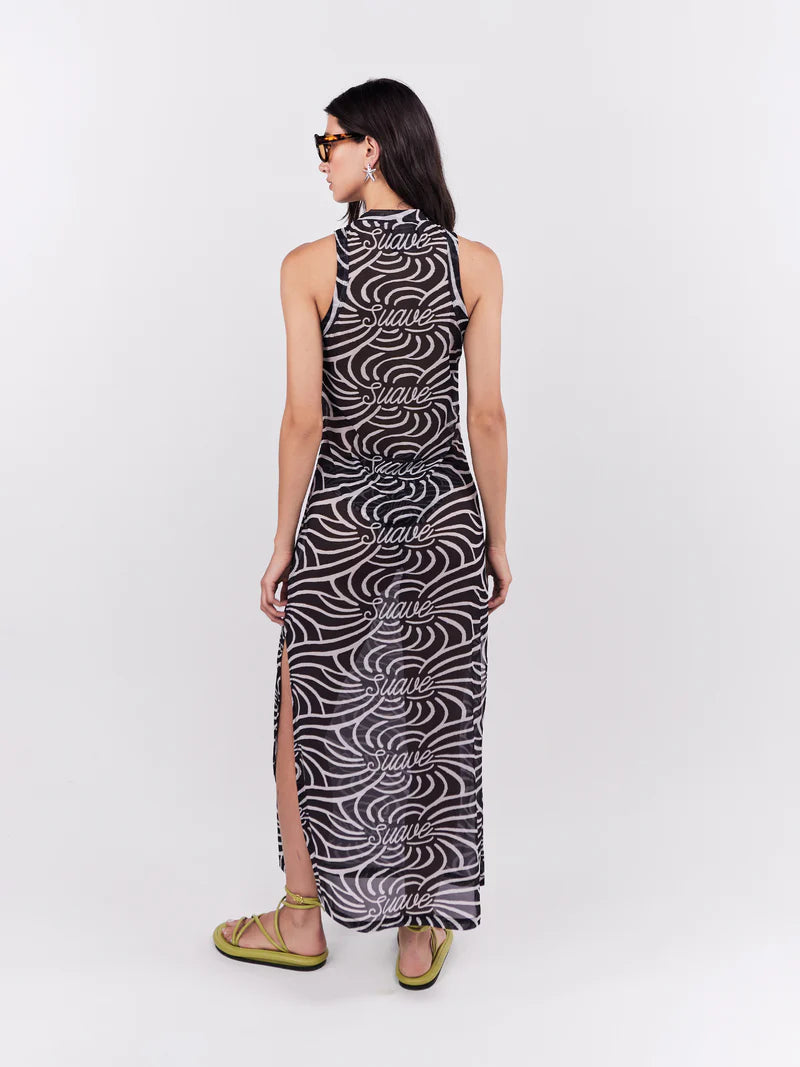 SUAVE MESH DRESS BLACK