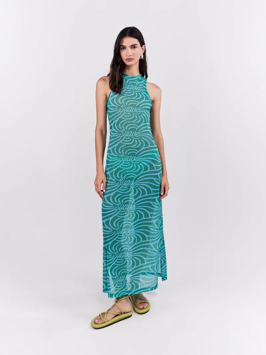 SUAVE MESH DRESS TURQUOISE
