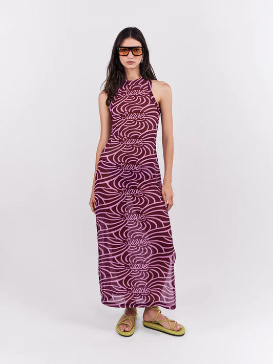 SUAVE MESH DRESS MAGENTA