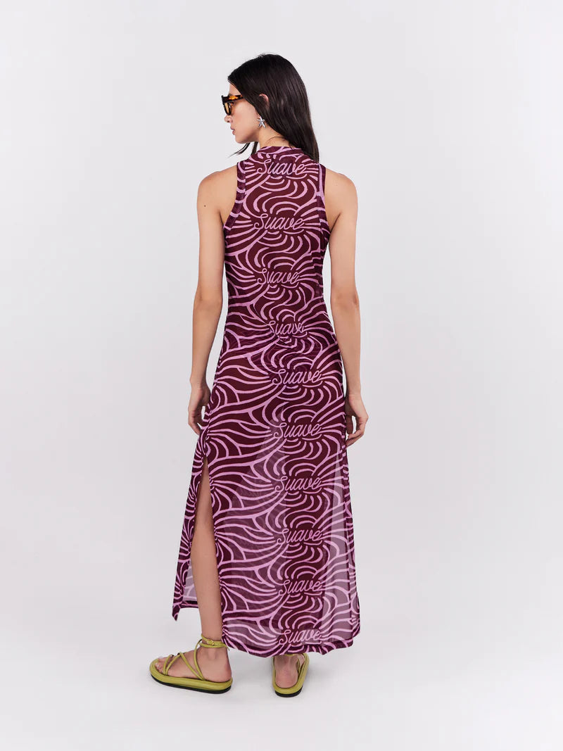SUAVE MESH DRESS MAGENTA