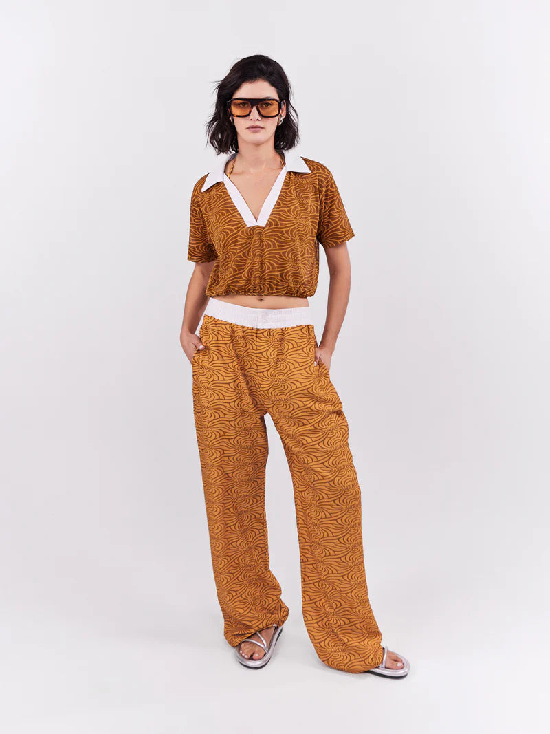 SUAVE ELASTIC PANTS OCHRE