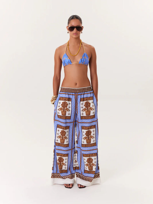 TROPICAL PANTS BLUE