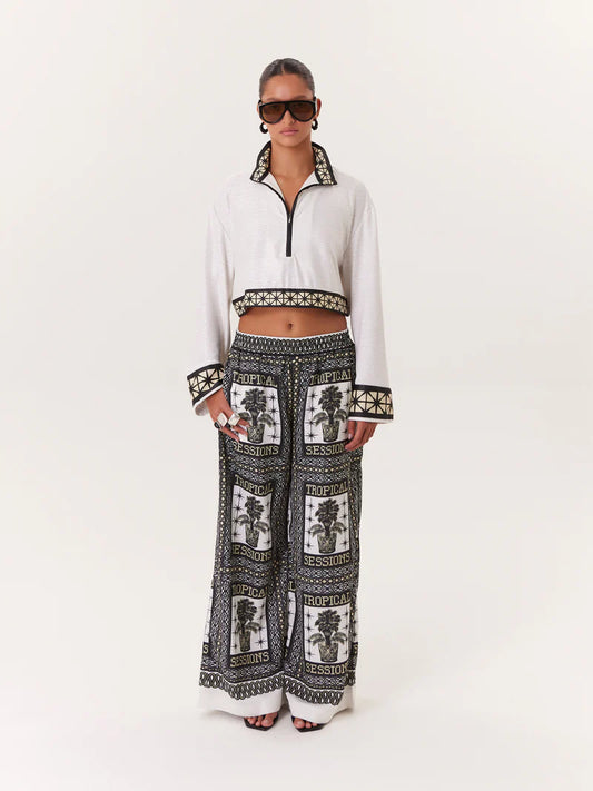 TROPICAL PANTS BLACK