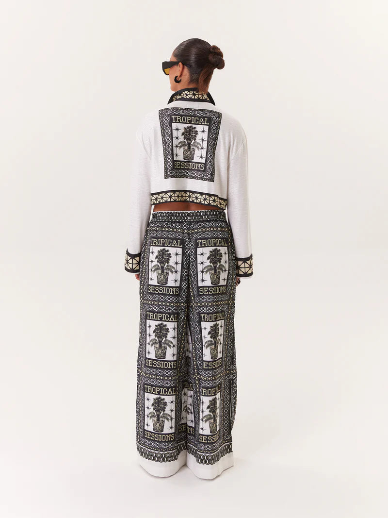 TROPICAL PANTS BLACK