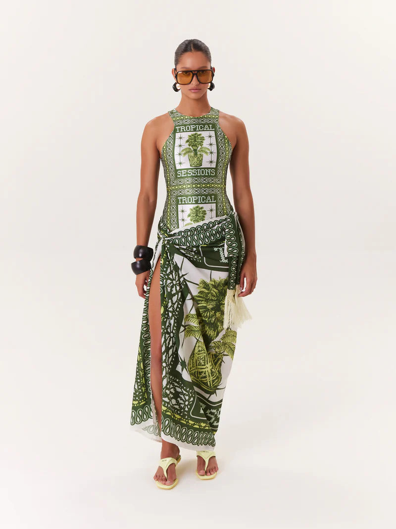 TROPICAL SARONG GREEN