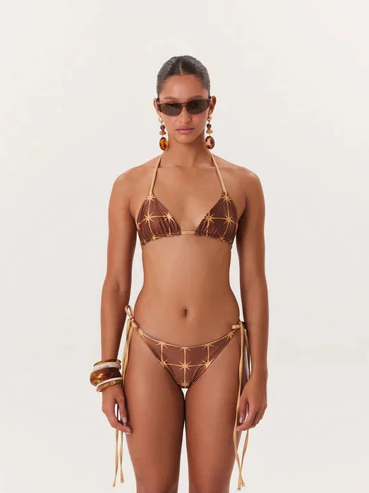 TROPICAL LOW WAIST BIKINI BLUE