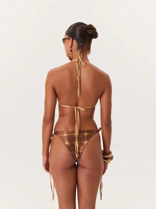 TROPICAL LOW WAIST BIKINI BLUE