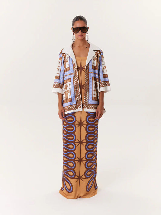 TROPICAL BLOUSE BLUE