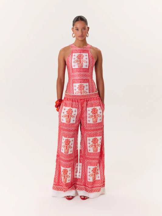 TROPICAL PANTS PINK