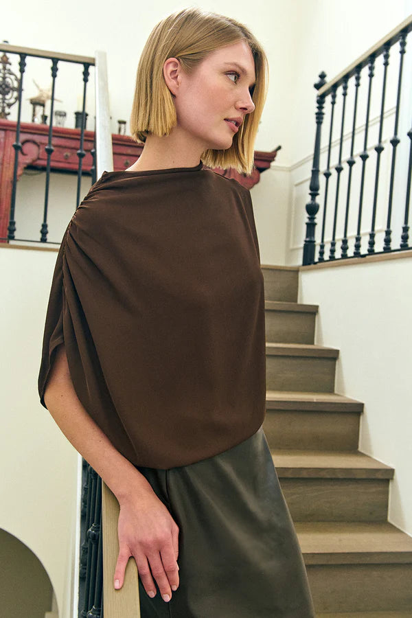TIBET BROWN BLOUSE