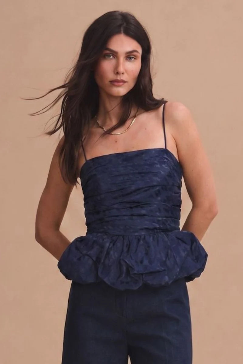 MAIA NAVY BLUE CROP TOP